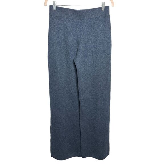 NEW Johnny Was Calme navy cashmere knit wide leg split hem pull on pants size M - Picture 10 of 10